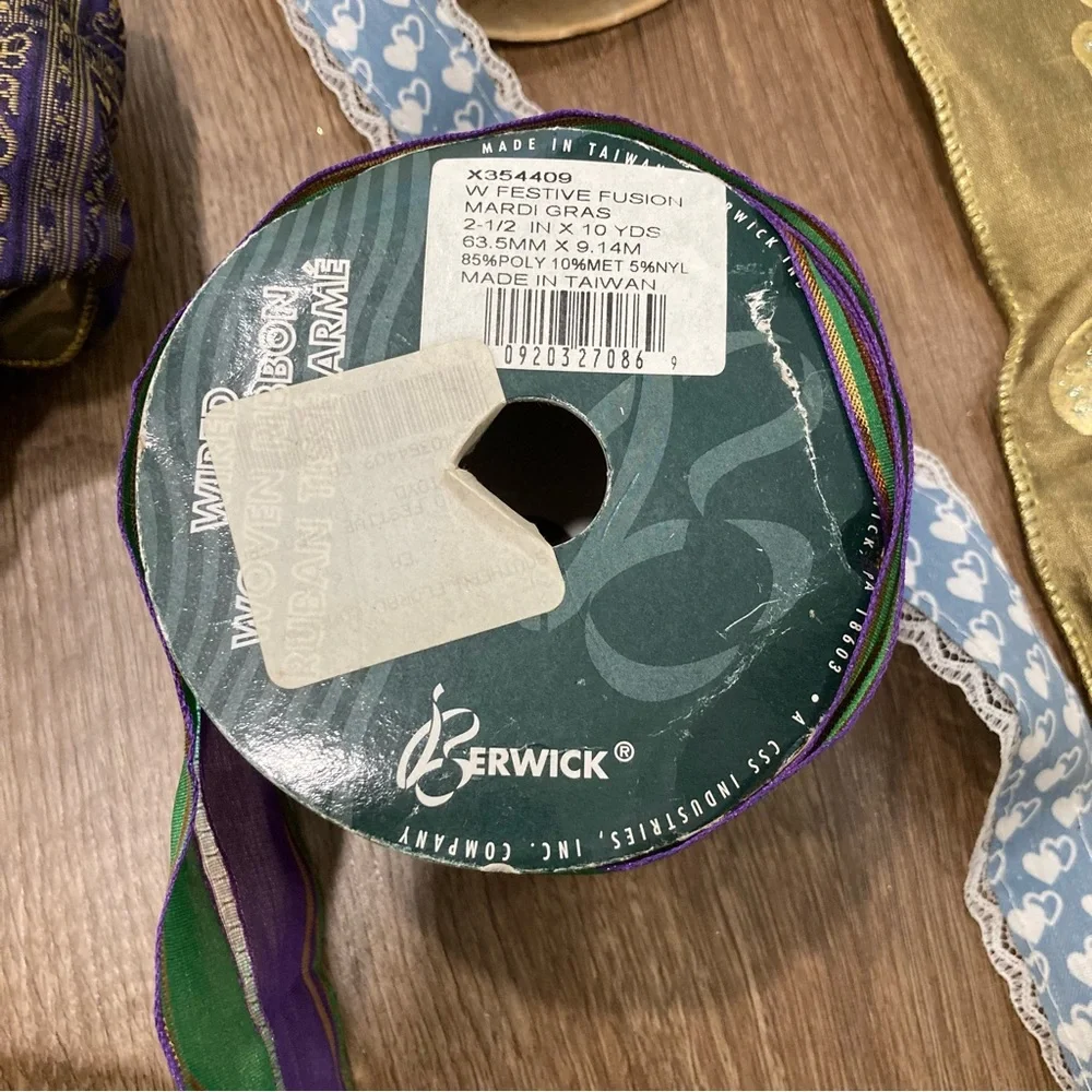 Assorted Decorative Ribbon Destash Lot Used Multicolor for Crafting Scraps